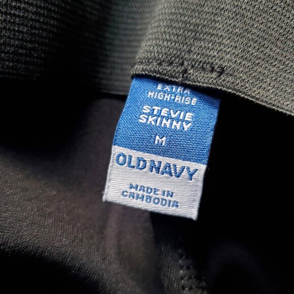 Old Navy Extra High-Waisted Stevie Skinny Ponte Pants, Black, Size M - Picture 10 of 12